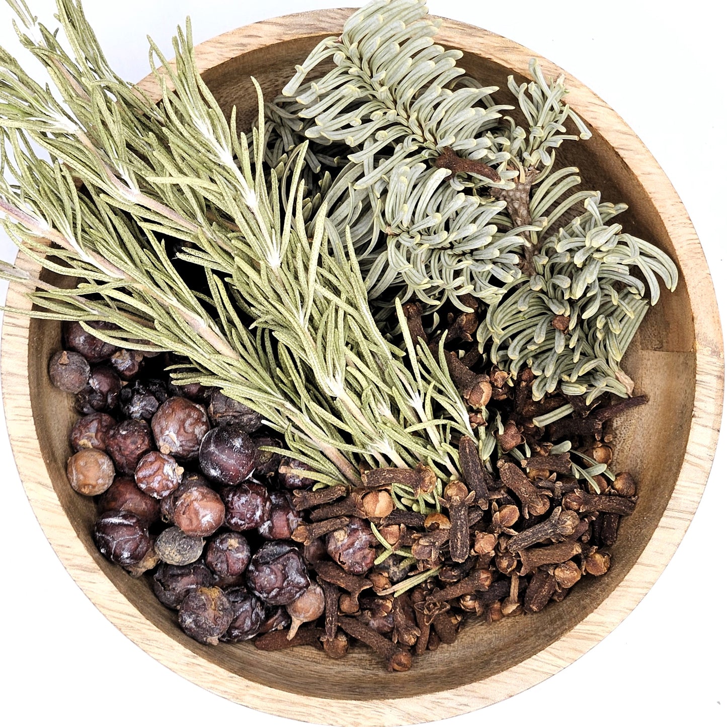 A bowl showcasing organic North Winter Woods ingredients.