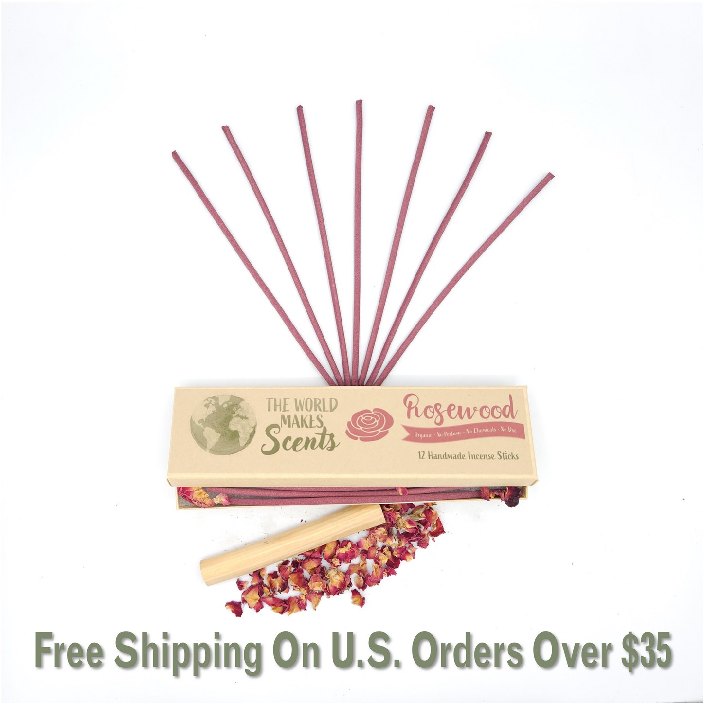 RoseWood Organic Incense Sticks